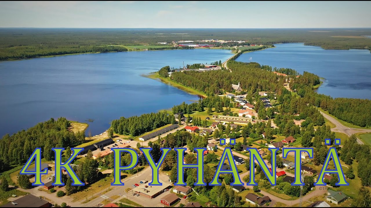 Pyhäntä  dronella ilmasta kuvattuna 4K Suomi ilmasta