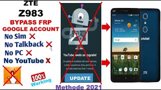FRP bypass google account on Z935, Z983, Z988, Z971..newest method/no youtube update, no pc,OTG screenshot 5