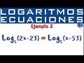 Logaritmos | Solución de ecuaciones | Ejemplo 2