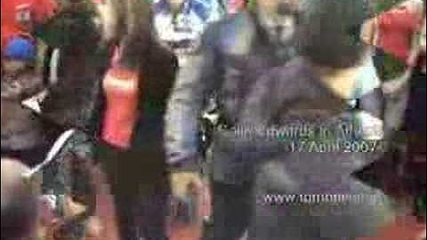 Colin Edwards riding R1 in Athens Moto show