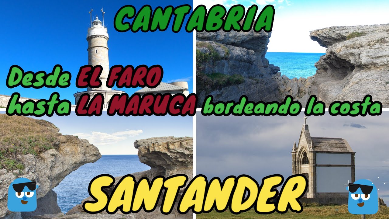 SANTANDER - Desde EL FARO DE CABO MAYOR hasta LA MARUCA por toda la costa. CANTABRIA 4K.