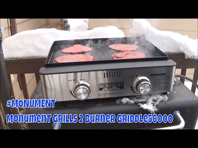 55000  Tabletop Gas Griddle 2 Burner With Lid – Monument Grills