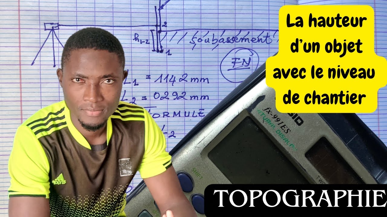 La hauteur avec le niveau de chantier. #topographie #génie_civil #bâtiment