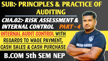 2.4 Internal Audit Check with Regards to Wage Payment, Cash Sales & Cash Purchases | B.Com 5th Sem