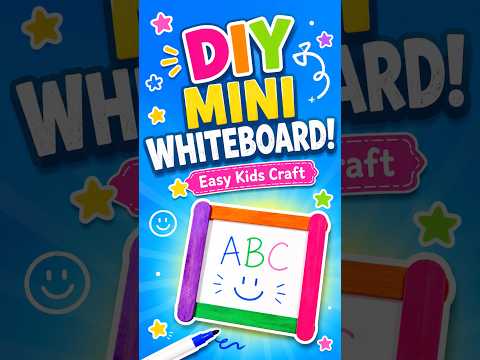 DIY Mini Whiteboard Craft for Kids ✏️ Easy Wooden Stick Toy #Kids #Crafts #DIY #Fun