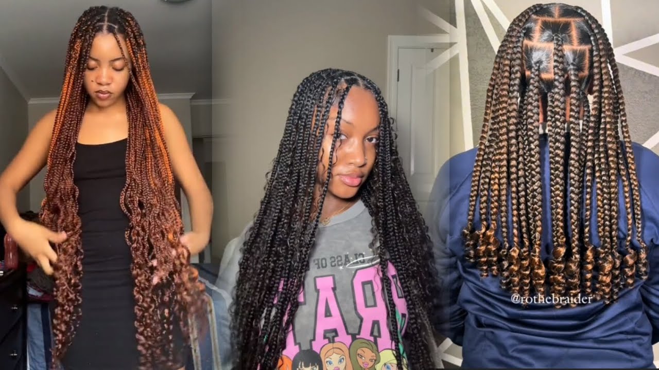 10 Best large knotless Box Braids ideas