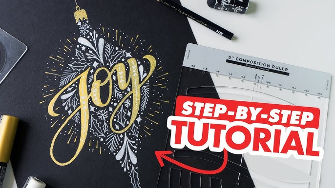 How to draw script hand lettering like a pro tutorial. 