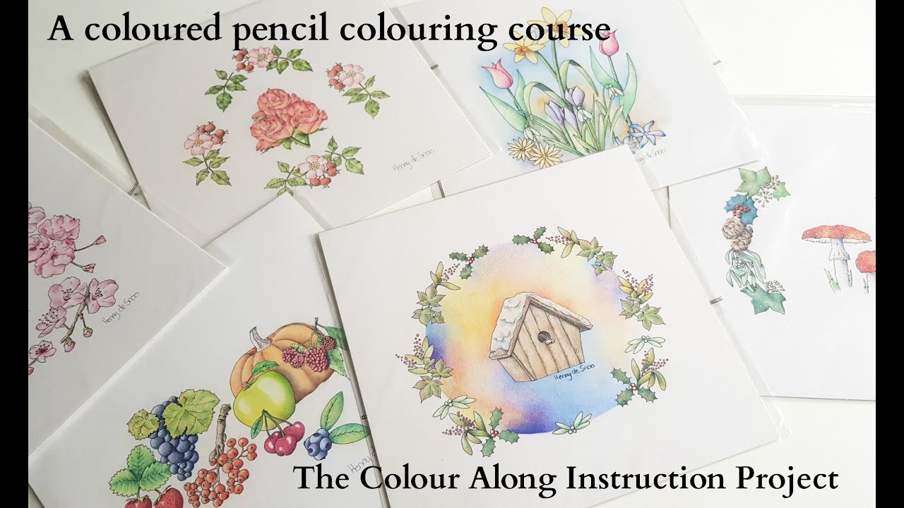 A colouring course for coloured pencils The Colour Along Instruction