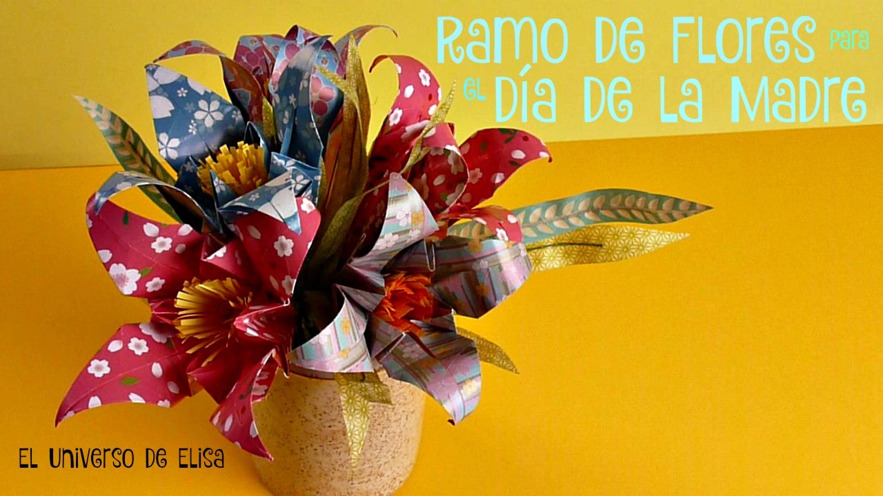 FREE! - Manualidad con papel: Ramo de flores - Día de la Madre