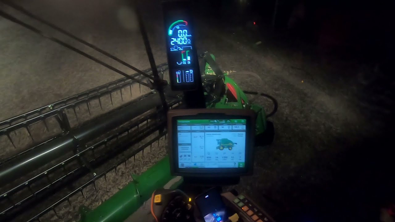 S430 colhendo a noite. JOHN DEERE.