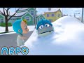 The Great Snowball Fight - Protect the Baby ☃️ | ARPO | Moonbug Kids - Funny Cartoons and Animation