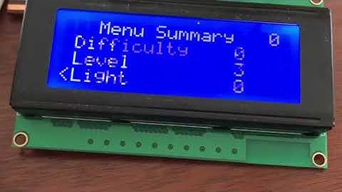 20x4 LCD menu with rotary encoder
