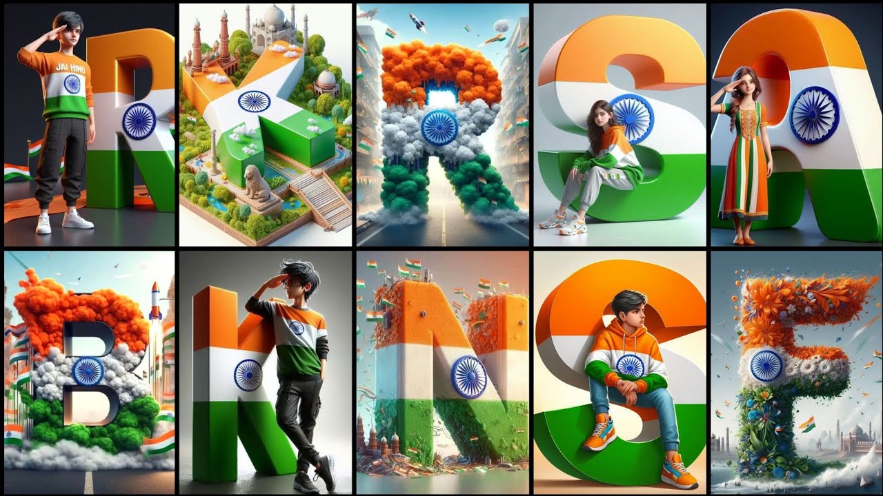 Tiranga alphabet letter dp photo | Dpz video