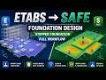 ETABS to SAFE: Stepped Foundation Design with Level Differences #ETABS #SAFE #SteppedFoundation