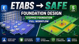 ETABS to SAFE: Stepped Foundation Design with Level Differences #ETABS #SAFE #SteppedFoundation