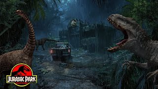 Lost In Jurassic Park Spooky Dinosaur Asmr Nature Sounds For Sleeping Rain And Thunder 24Hrs