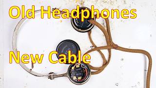 Crystal Radio: Antique SG Brown Headphone Cable Replacement