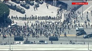 Protests erupt in L.A. against ICE raids 6-8-25