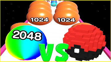 Ball Run Number Master 2048 (iOS) Vs Ball Race 3d - Ball Games  (Android)