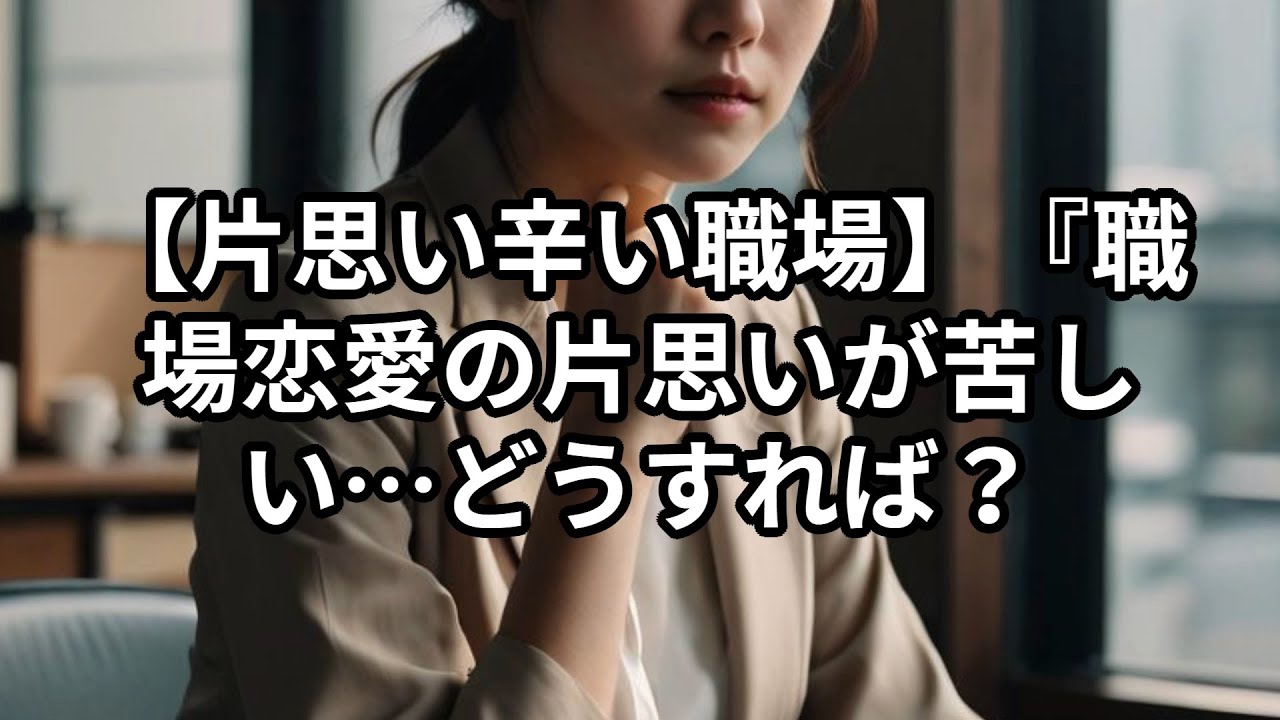 【片思い 辛い 職場】『職場恋愛の片思いが苦しい…どうすれば？プロ占い師がアドバイス』プロ霊能力者 恋愛祈祷師 土岐天命 強力縁結び
