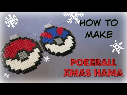 How to make Hama Pokeball Xmas Decoration Baubles! | Toxicpanda