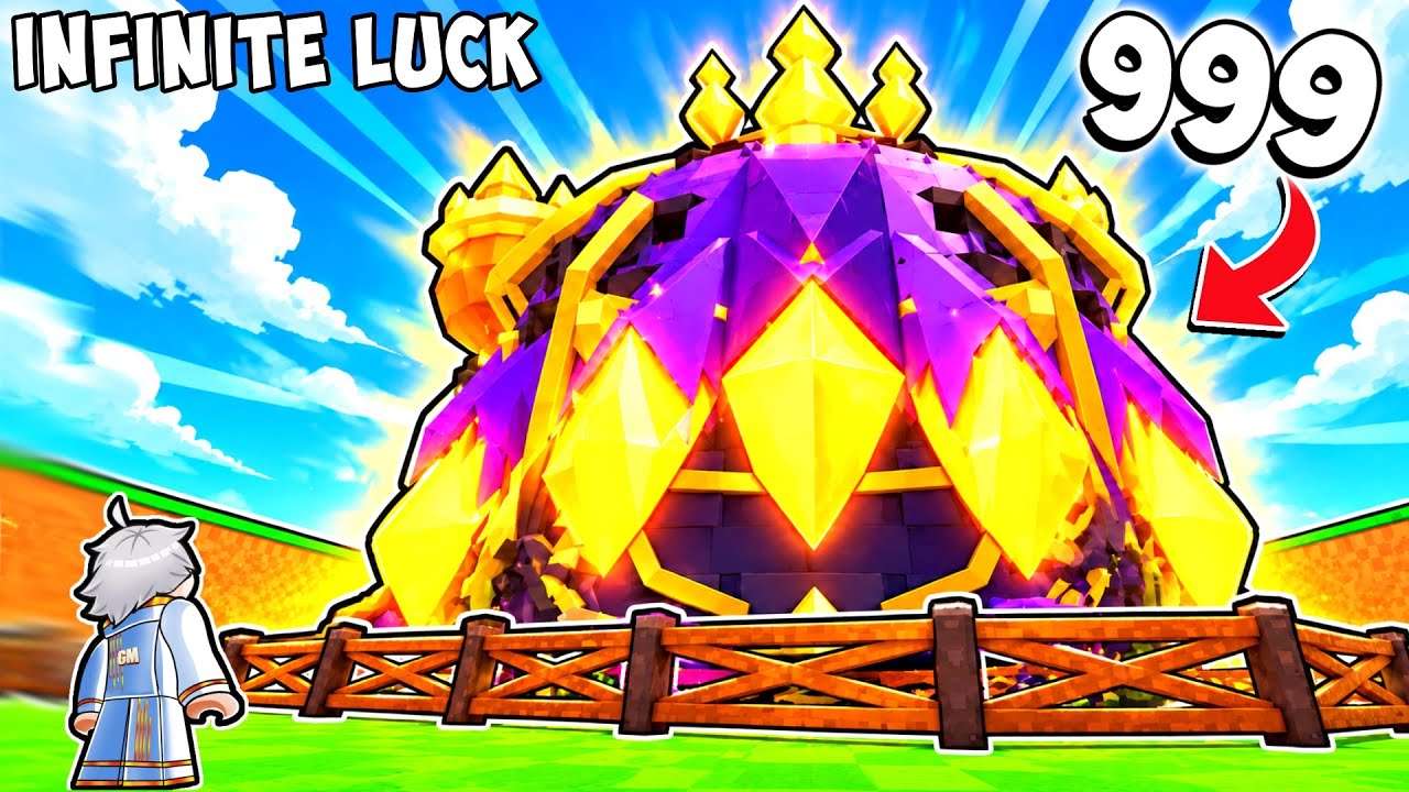 Mulai Ulang Pakai INFINITE LUCK + MAX SIZE di Steal an Egg!