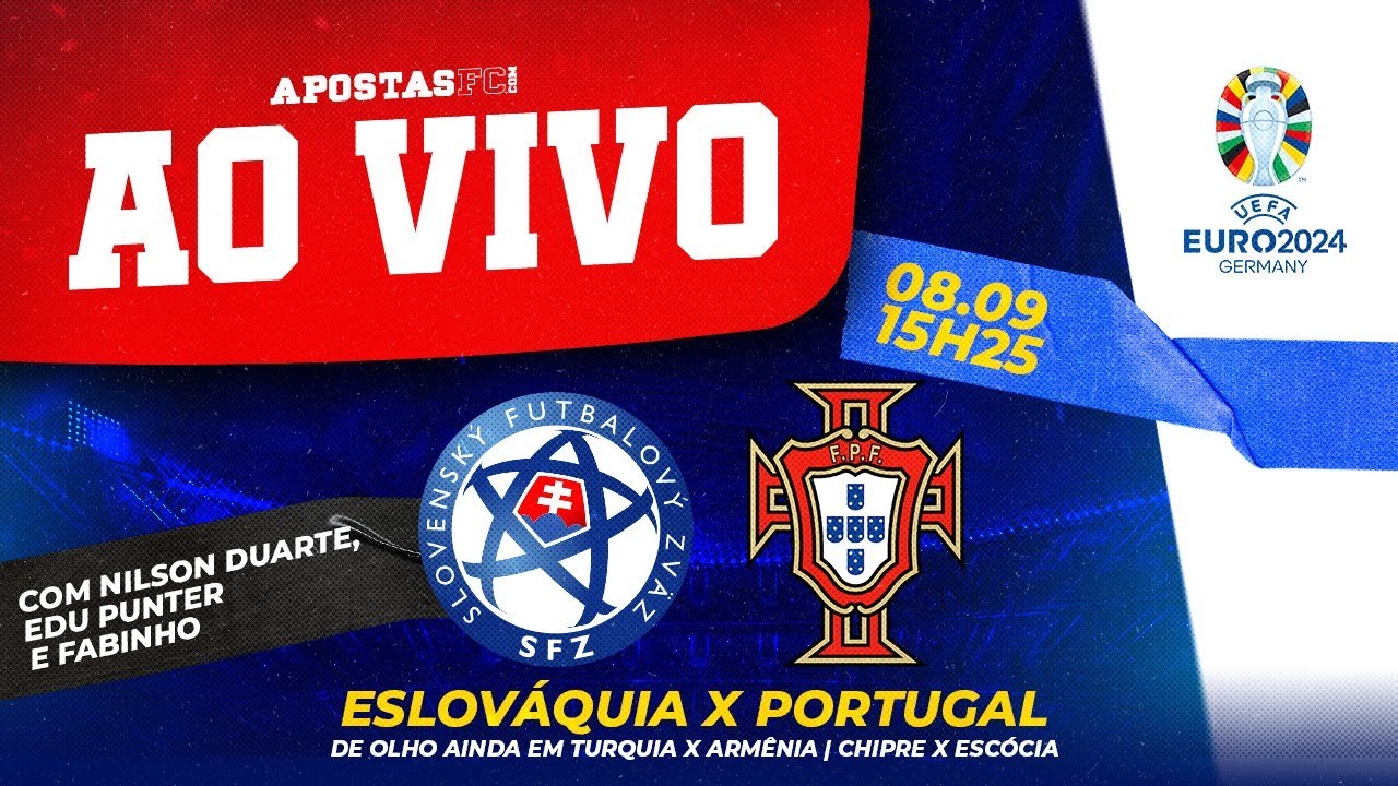 ESLOVÁQUIA X PORTUGAL  PRÉ-JOGO AO VIVO COM IMAGENS