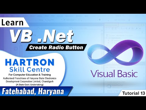 VB.Net | Tutorial 13 | Radio Button | HARTRON SKILL CENTRE FATEHABAD