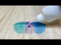 Super glue  rainbow baking soda  pour the glue into different colors of baking soda