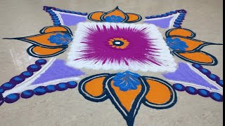 Simple and Easy Colour Rangoli Design for Pongal |  Rangoli Design | Sankranthi Muggulu Design screenshot 5