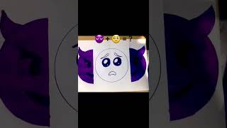 😈+🥺=?#Emojidrawings #Creative #Youtubeshorts #Art