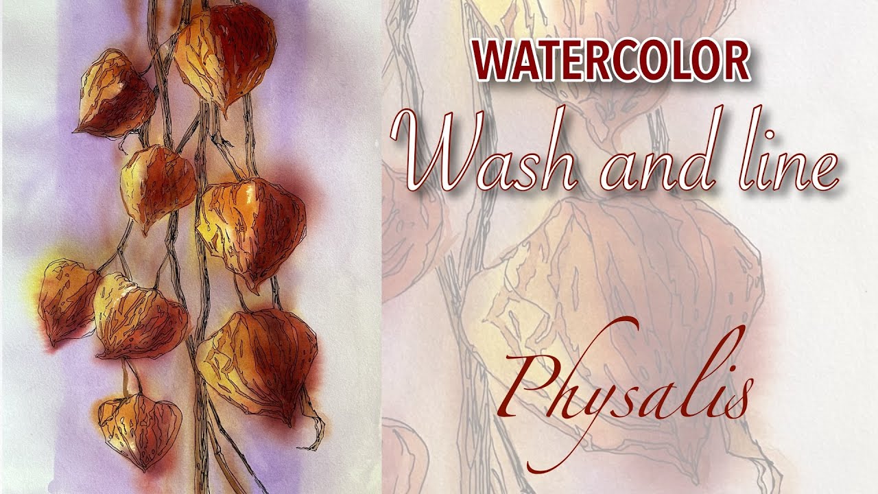 Loose watercolor | LINE and WASH spontaneous WATERCOLOR - YouTube