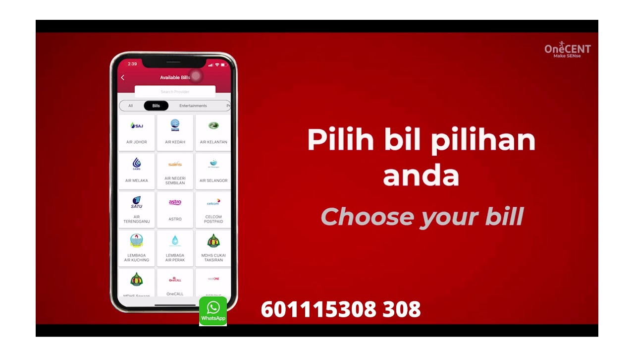 cara bayar bil mengguna e wallet dan dapat cashback