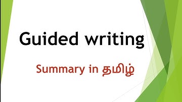 #guided writing in #tamil #summary in #English #notes for #net #set #engineering #students #ug #pg