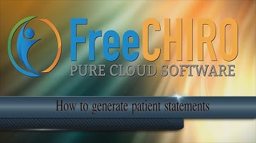 Generate patient statement in FreeChiro