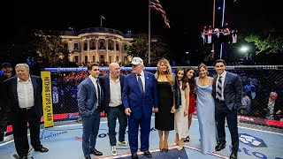 Trump hosts UFC fight night on White House grounds to celebrate 80th birthday