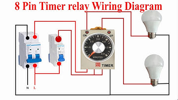 8 Pin Timer Relay Wiring connection Diagram | 8 Pin Timer Relay Controlling | EEE Tutors