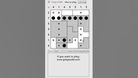 Grey is Odd - Today grids. Solution level 2 7X7 dated 03-13-2024