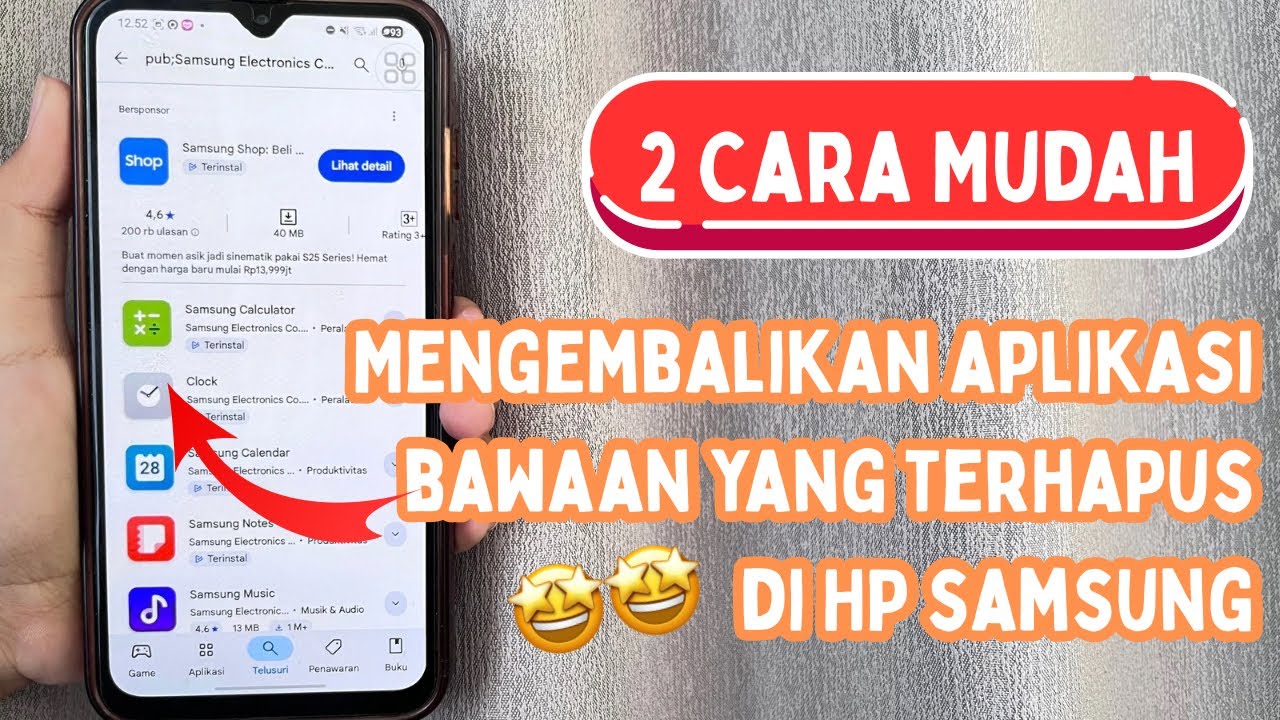 2 Cara Mengembalikan Aplikasi Bawaan Yang Terhapus Di HP Samsung - YouTube