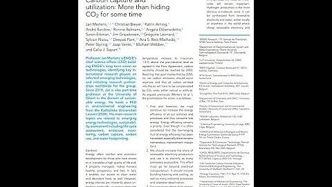 Carbon Capture and Utilisation: More than hiding CO2 for some time