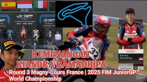 PEMBALAP INDONESIA KIANDRA RAMDHIPA NAIK PODIUM DI Jr MOTOGP | JUNIORGP WORD CHAMPIONSHIP2025 FRANCE