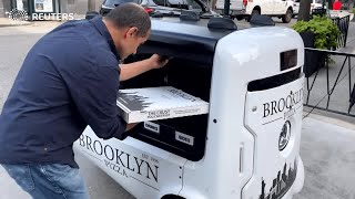 Autonomous pizza delivery robot hits the road