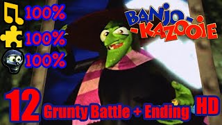 Banjo Kazooie HD 100% Walkthrough Part 12 - Final Grunty Battle & Ending Credits