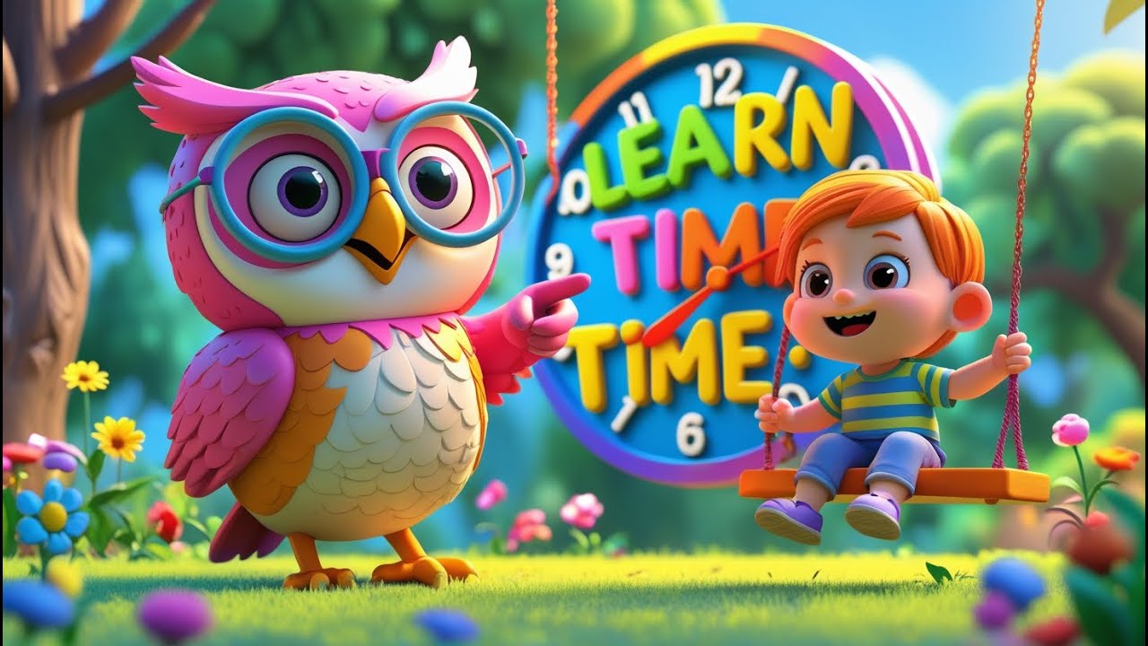 "Learn to Tell Time⏰with Clocky the Owl | Telling Time for Kids ...