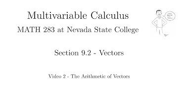 9.2-2 - The Arithmetic of Vectors