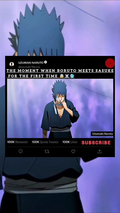 BORUTO MEETS SASUKE FOR THE FIRST TIME #boruto #naruto #sasuke #anime #shorts