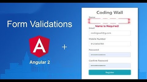 Angular form validation  - Template Driven Forms with Error Message.