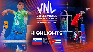 🇸🇮 SLO vs. 🇨🇺 CUB - Highlights Week 2 | Men&#39;s VNL 2023