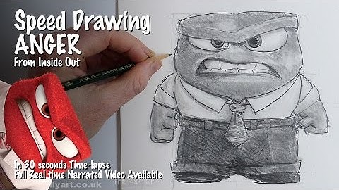 Speed Drawing ANGER from Disney Pixar