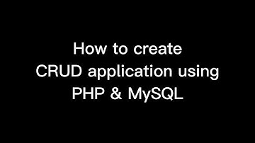 CRUD application using PHP and MySQL